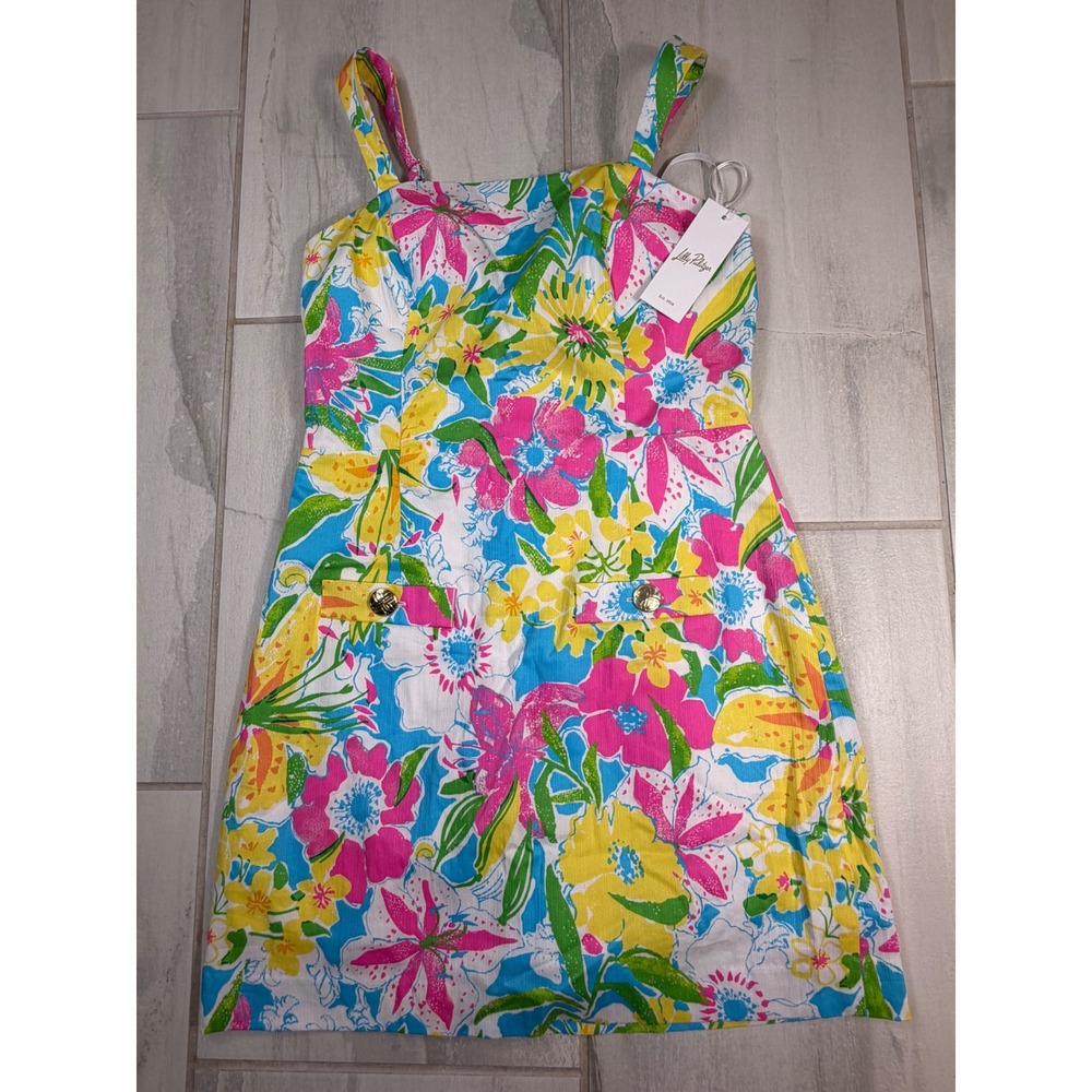 Lilly Pulitzer Veda Skirted Romper Multi Lovely Lilly Floral Mini Dress Size 6